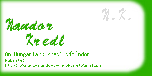 nandor kredl business card